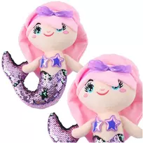 Minkštas žaislas Undinėlė, 28 cm, violetinė