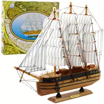 Kolekcinis dekoratyvinis laivo modelis, 39x36 cm, baltas