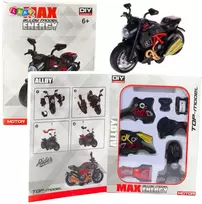 Surenkamas motociklo modelis DIY 1:14, raudonas