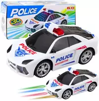 Policijos automobilis su šviesos ir garso efektais