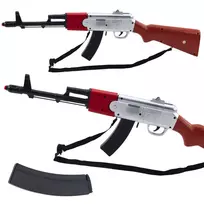 Žaislinis šautuvas su dirželiu ir garso efektais, 65 cm, rudas