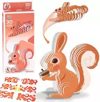 3D kartoninė dėlionė – voverė, 35 d.