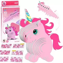 3D kartoninė dėlionė – vienaragis