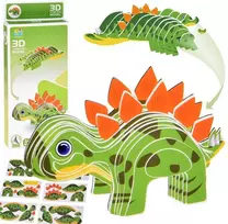 3D kartoninė dėlionė – dinozauras Stegosaurus