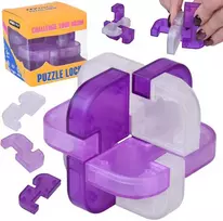 Loginė 3D dėlionė - galvosūkis "Puzzle Lock", violetinė
