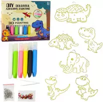 Kūrybinis vitražinių pakabukų gamybos rinkinys "Dinozaurai"