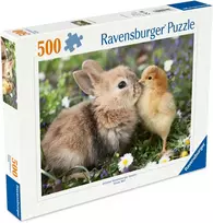 Ravensburger Dėlionė 500 vnt. - Triušis ir viščiukas