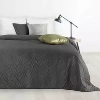 Eurofirany Aksominė geometrinė dekoratyvinė lovatiesė, 220x240 cm, karšto spaudimo raštas, trijų sluoksnių konstrukcija, poliesterio lovos užtiesalas, minkštas pledas Lovatiesė