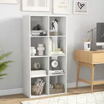 KNYGA Promotions Knygų lentyna, 69.5x33x137 cm, balta, su laikymo vieta