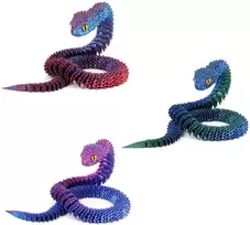 3D spausdinta lanksti gyvatė žaislas 60 cm