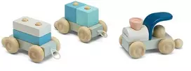 PlanToys žaislas - Besijungiantis traukinukas Trio (PT5738)
