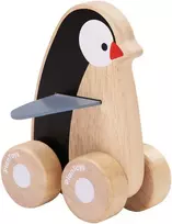 Dėlionė PlanToys žaislas - Važiuojantis pingvinas (PT5444)