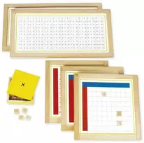 Dėlionė TimeTEX Daugybos užsiėmimų lentelės su mediniu rėmeliu "Montessori Premium"(TT94450)