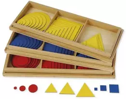 Dėlionė TimeTEX Skrituliai, Trikampiai, Kvadratai "Montessori Premium" (TT94236)