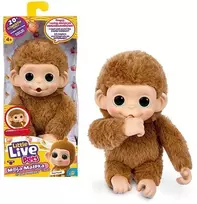 Maskotka Interaktyvus pliušinis žaislas „Little Live Pets“ – Pepi Peach mini beždžionėlė