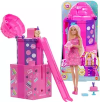 Mattel Lėlė Barbie komplektas Barbie Rise Surprise Birthday Surprise with Slide