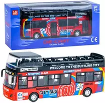 Metalinis dviaukštis autobusas, raudonas