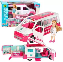 Lean Toys Ambulansinis žaislas ligoninė su gydytoja