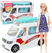 Lean Toys Žaislinė greitoji pagalba balta