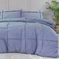 Patalynės komplektas Sleeptime Mikropluošto patalynė Washed Tufted mėlyna 200x220