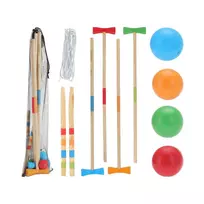 Lauko žaidimas Croquet 4 žaidėjams medinis