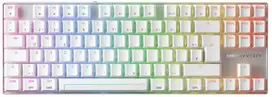 CHERRY MX 8.2 Pro TMR Belaidė klaviatūra Gaming USB + RF belaidė + Bluetooth QWERTZ Niemiecki Sidabrinė, Baltas