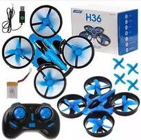 Mini dronas JJRC H36 2.4 GHz – kompaktiškas, 4 kanalų, mėlynas