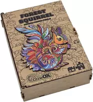 PUZZLEOK medinė dėlionė Miško voveraitė 47 detalės