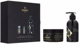 Hadat Cosmetics Gift Box Hydro maitininantis Moisture Šampūnas And Hydro Liquid Silk Treatment plaukų priežiūros rinkinys