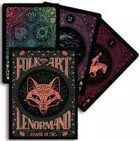Us Games Systems Folk Art Lenormand liaudies meno būrimo kortos, spalvinga kaladė