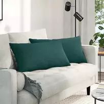 Sofa Pagalvės 2 vnt. audinys Tamsiai žalia 80 x 40 cm