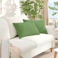 Sofa Pagalvės 2 pcs Šviesiai žalia 60 x 40 cm