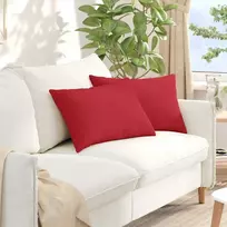 Sofa Pagalvės 2 pcs Raudona 60 x 40 cm audinys