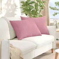 Sofa Pagalvės 2 pcs Rožinė 70 x 50 cm Kordūrinis audinys