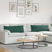 Sofa Pagalvės 2 pcs Tamsiai žalia 120 x 40 cm