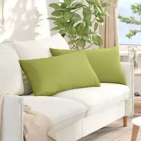 Sofa Pagalvės 2 pcs Šviesiai žalia 80 x 40 cm audinys
