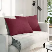 Sofa Pagalvės 2 pcs Vyno raudona 70 x 50 cm audinys