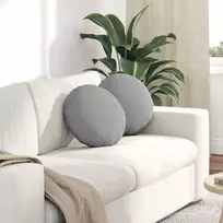 Sėdynių pagalvėlės 2 pcs Debesų pilka Ø40 x 13 cm audinys
