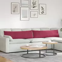 Sofa Pagalvės 2 pcs Vyno raudona 145 x 40 cm Kordūrinis audinys
