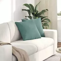 Sofa Pagalvės 2 pcs Jūrinė žalia 45 x 45 cm Kordūrinis audinys