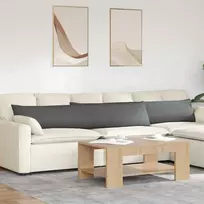Sofa Pagalvės 2 vnt. audinys Tamsiai pilka 200 x 40 cm