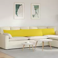 Sofa Pagalvės 2 vnt. audinys Šviesi geltona 200 x 40 cm