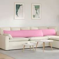 Sofa Pagalvės 2 vnt. audinys Rožinė 200 x 40 cm
