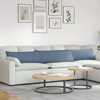 Sofa Pagalvės 2 pcs Mėlyna 200 x 40 cm Kordūrinis audinys