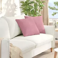 Sofa Pagalvės 2 pcs Rožinė 45 x 45 cm Kordūrinis audinys