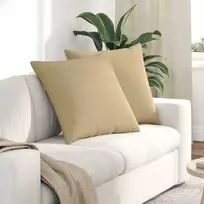 Sofa Pagalvės 2 pcs Pilkai žalia 60 x 60 cm Kordūrinis audinys