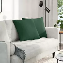 Sofa Pagalvės 2 pcs Tamsiai žalia 50 x 50 cm Kordūrinis audinys