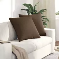Sofa Pagalvės 2 pcs Ruda 60 x 60 cm audinys