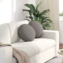 Sėdynių pagalvėlės 2 pcs Taupe Ø40 x 13 cm audinys