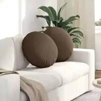 Sėdynių pagalvėlės 2 vnt. audinys Ruda Ø50 x 19 cm